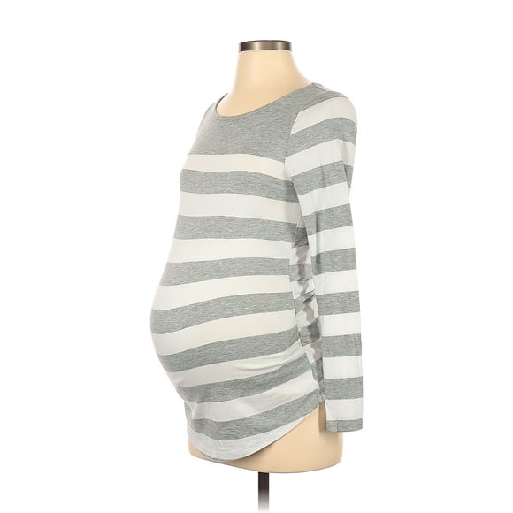 NEW Liz Lange Maternity Long Tank Top Soft Shirt size XS Green stripes B106
